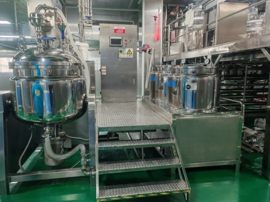 공장 가격 액체 비누 만들기 기계 액체 제품 혼합 우유 음료 샴푸 세제 화장품 균질화기 믹서 500L